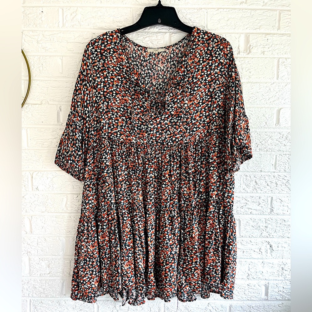 Light floral boho style babydoll top/dress by Easel